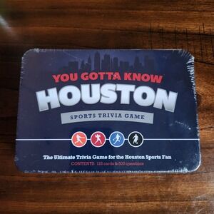 Brand New Sealed You Gotta know Houston Sports Trivia Game. Tin.
